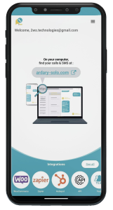 In inSIM app, click on WooCommerce icon