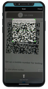 Scan the QR code in the WooCommerce inSIM plug-in
